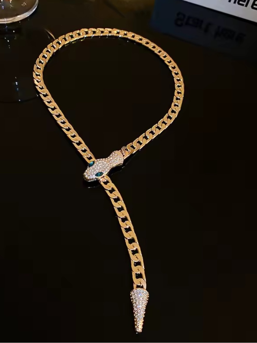 Snake Pendant Chain Necklace - Women Jewelry